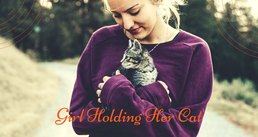 Girl Holding Her Cat