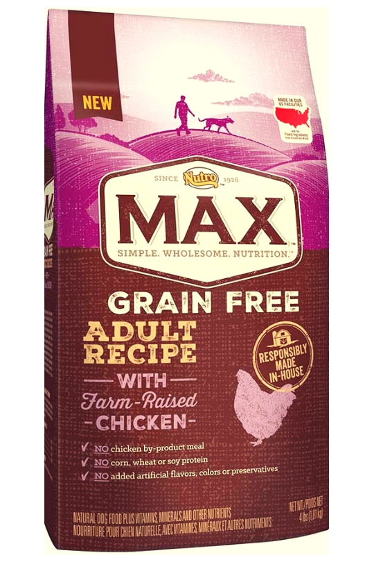 NUTRO MAX Adult Grain Free Recipe With Farm Raised Chicken