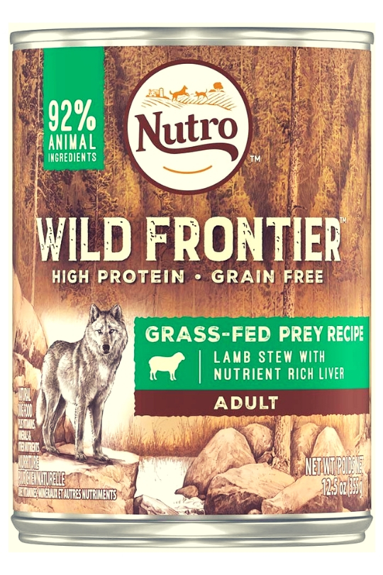 NUTRO Wild Frontier Grass Fed Prey Lamb Stew Canned Dog Food 12ea/ 12.5oz