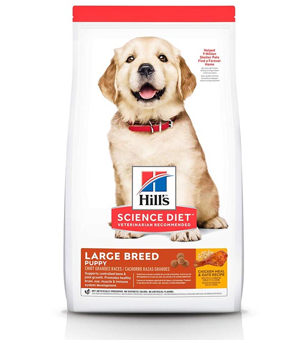 Hills Science Diet Dry Dog Food, Puppy, Large Breeds, Chicken Meal & Oats Recipe