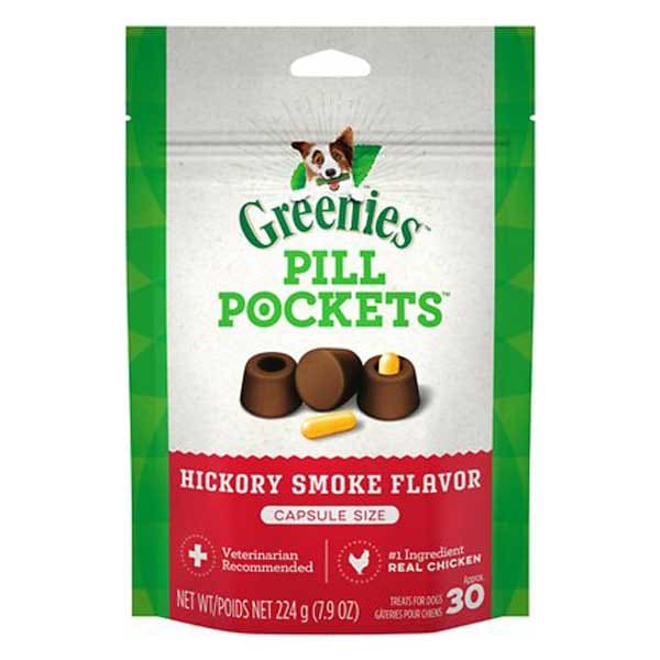 Greenies Pill Pockets Canine Hickory Smoke Flavor Capsule Dog Treats
