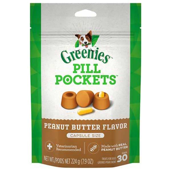 Greenies Pill Pockets Canine Real Peanut Butter Flavor Dog Treats